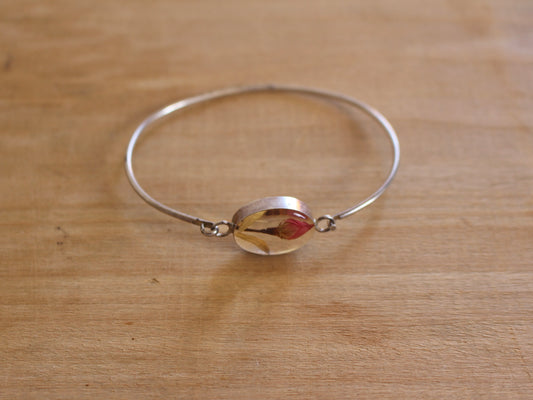 Sterling silver rose bracelet