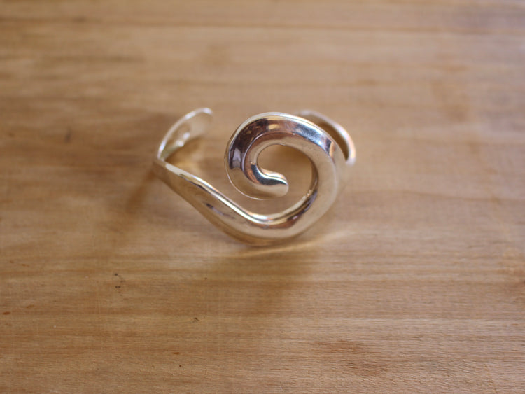 Sterling silver spiral bracelet