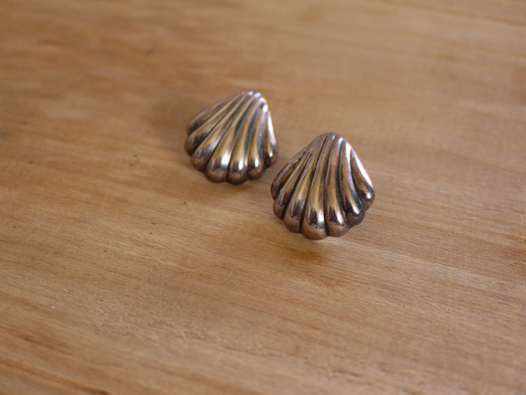 Sterling silver shell earrings
