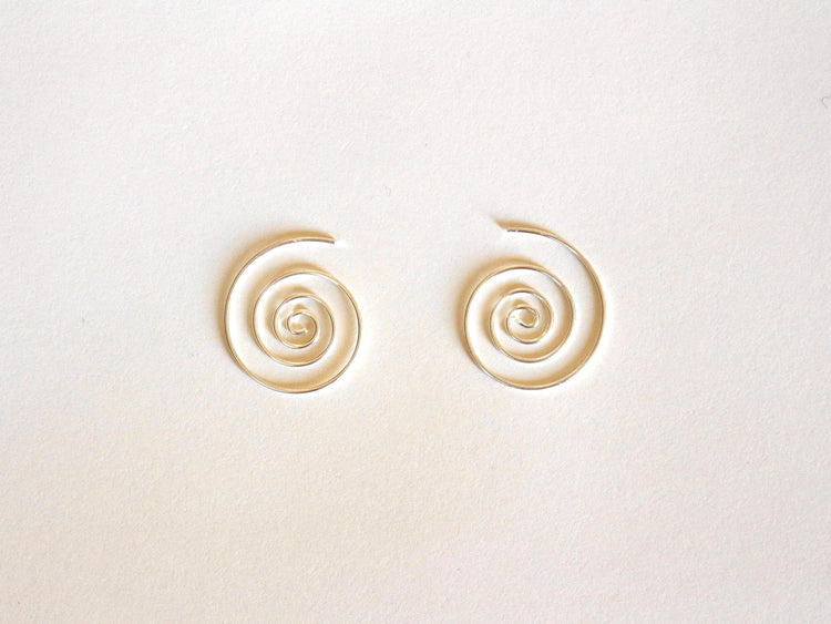 Sterling silver spiral earrings