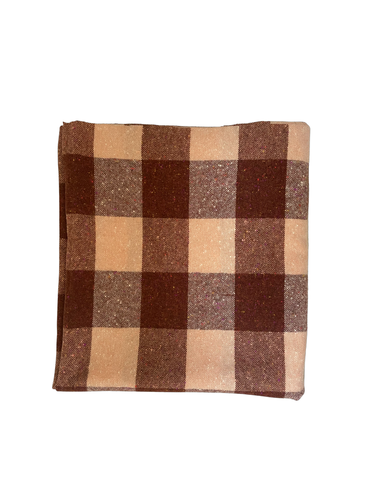 Checkered wool blanket