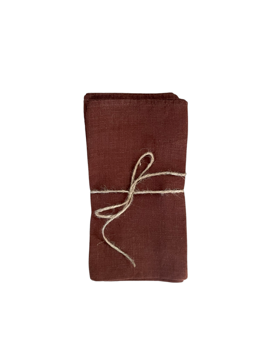 Burgundy linen napkins