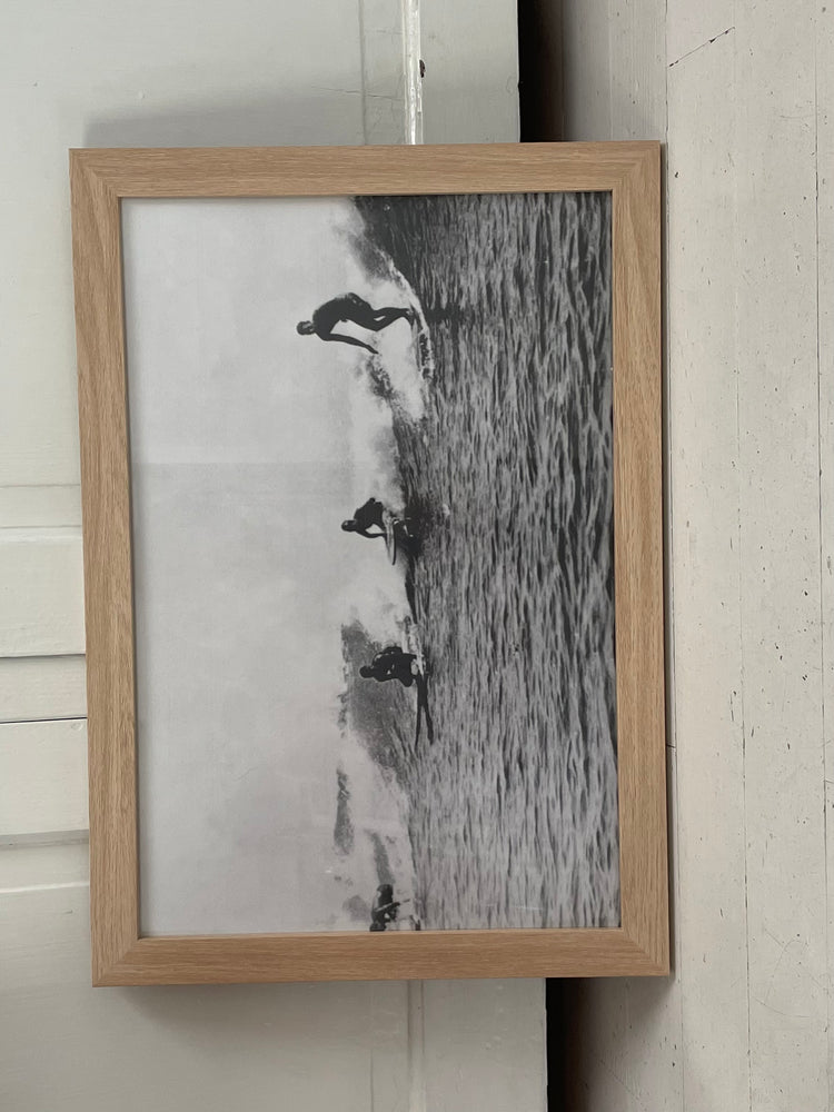 Framed 1960s surf poster