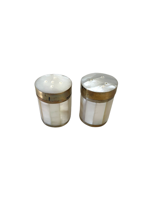 Mother of pearl salt & pepper shakers