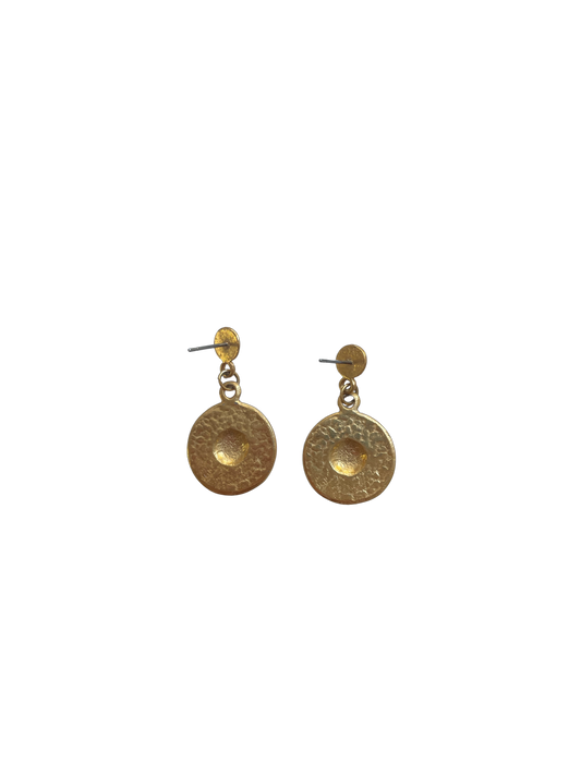 Gold sun earrings