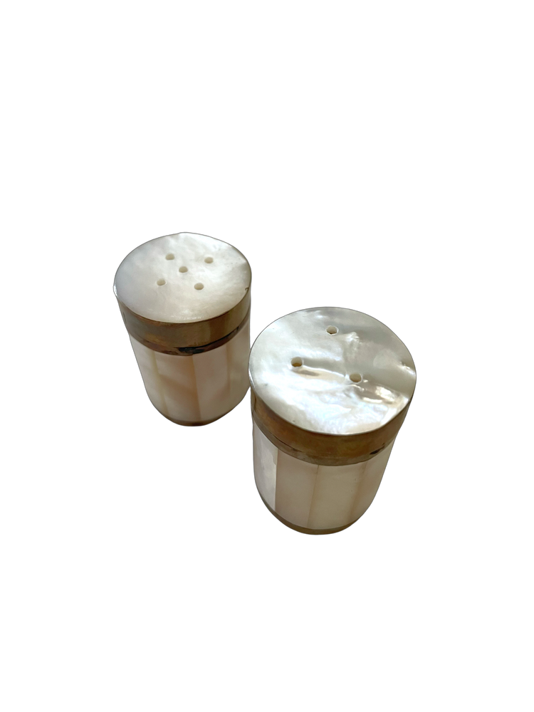 Mother of pearl salt & pepper shakers