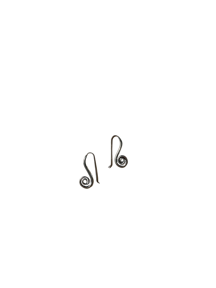 Curvy sterling silver earrings