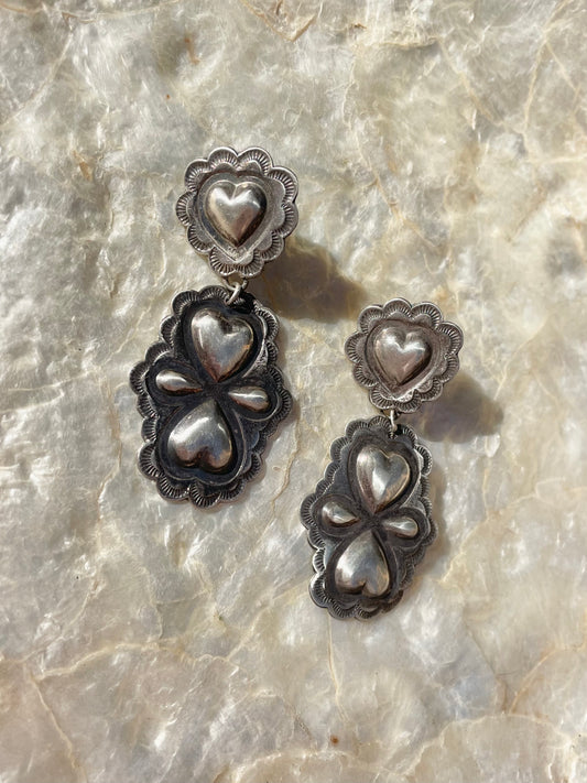 Antique Mexican sterling earrings