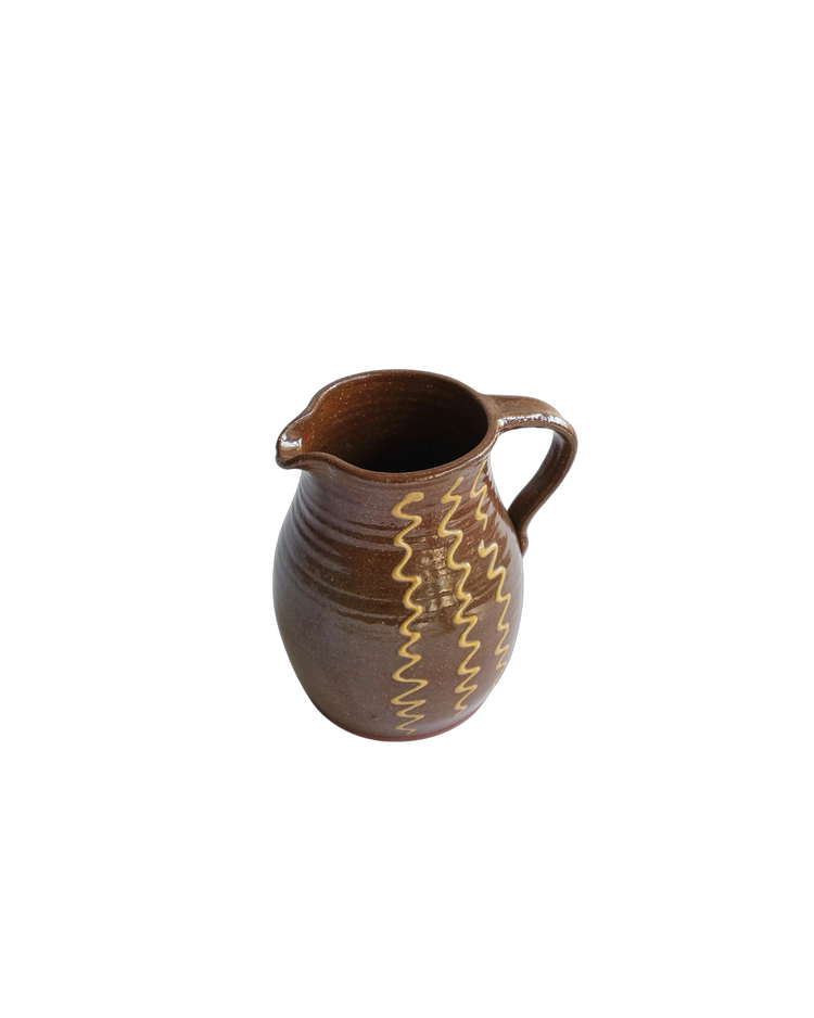 Hand painted ceramic pitcher